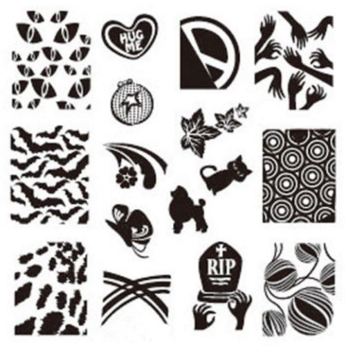 Plaque de Stamping pour Halloween avec Motifs Effrayants