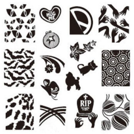 Plaque de Stamping pour Halloween avec Motifs Effrayants