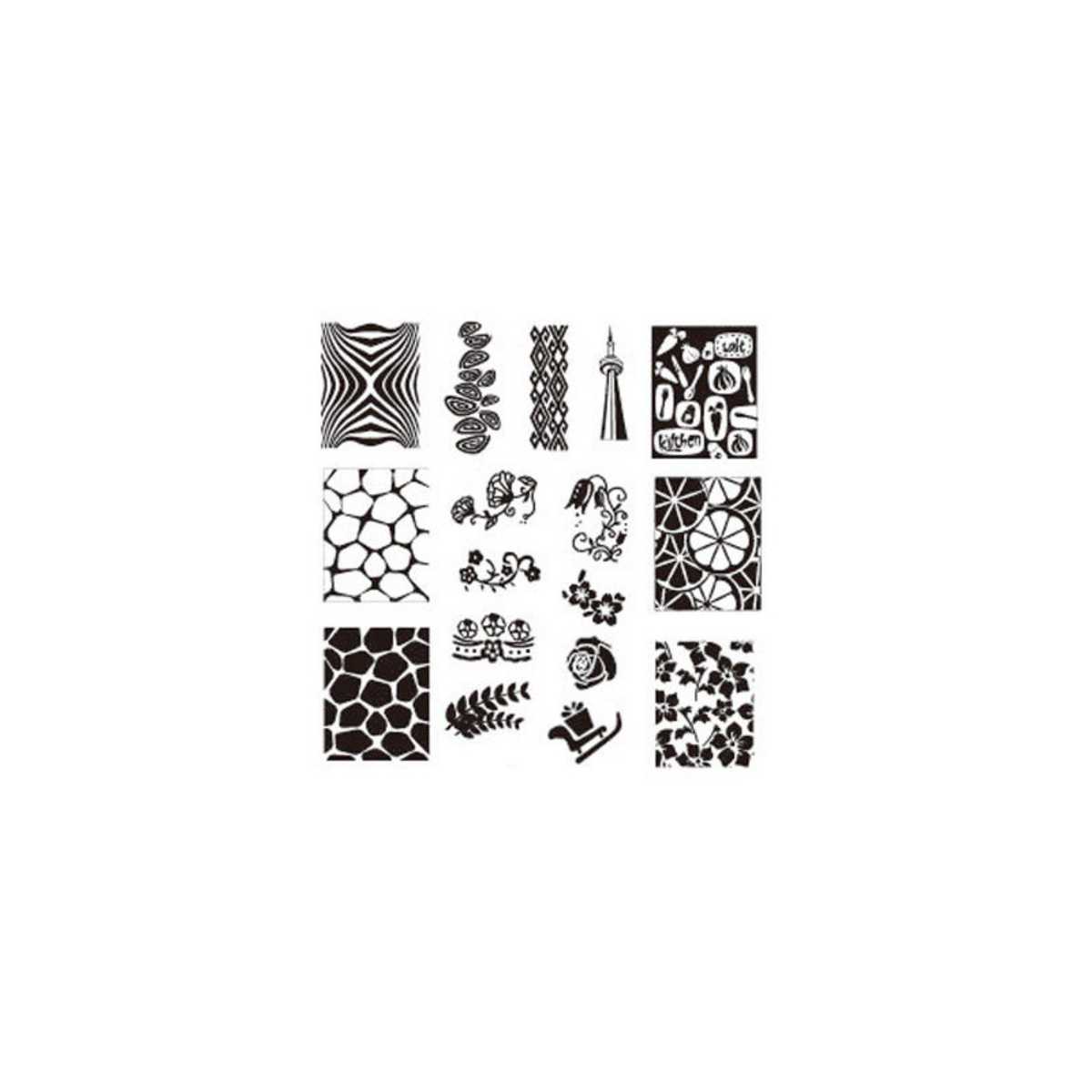 Plaque de Stamping Fleur, Feuillage, Roses, Agrumes, Motif Psychédélique et Effet Craquelé https://www.kit-manucure.com/1017-thickbox_default/plaque-de-stamping-fleur-feuillage-roses-agrumes-motif-psychédélique-et-effet-craquelé.jpg