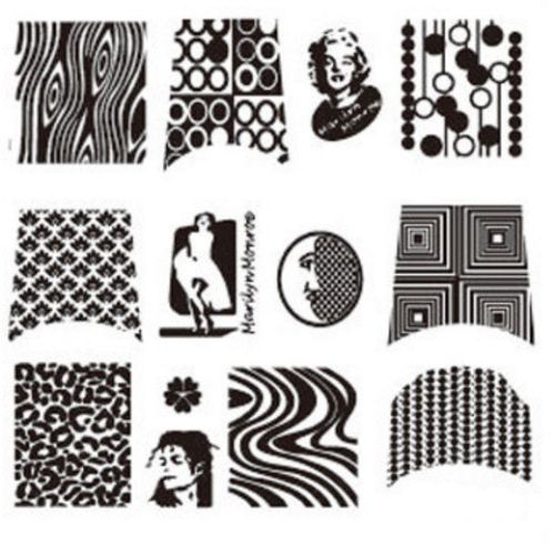 Plaque de Stamping Motif integral, marilyne monroe et...