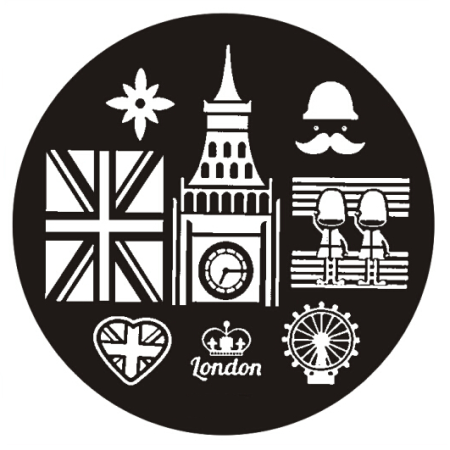 Plaque de Stamping Angleterre, Drapeau Anglais, Big Ben et Soldat
