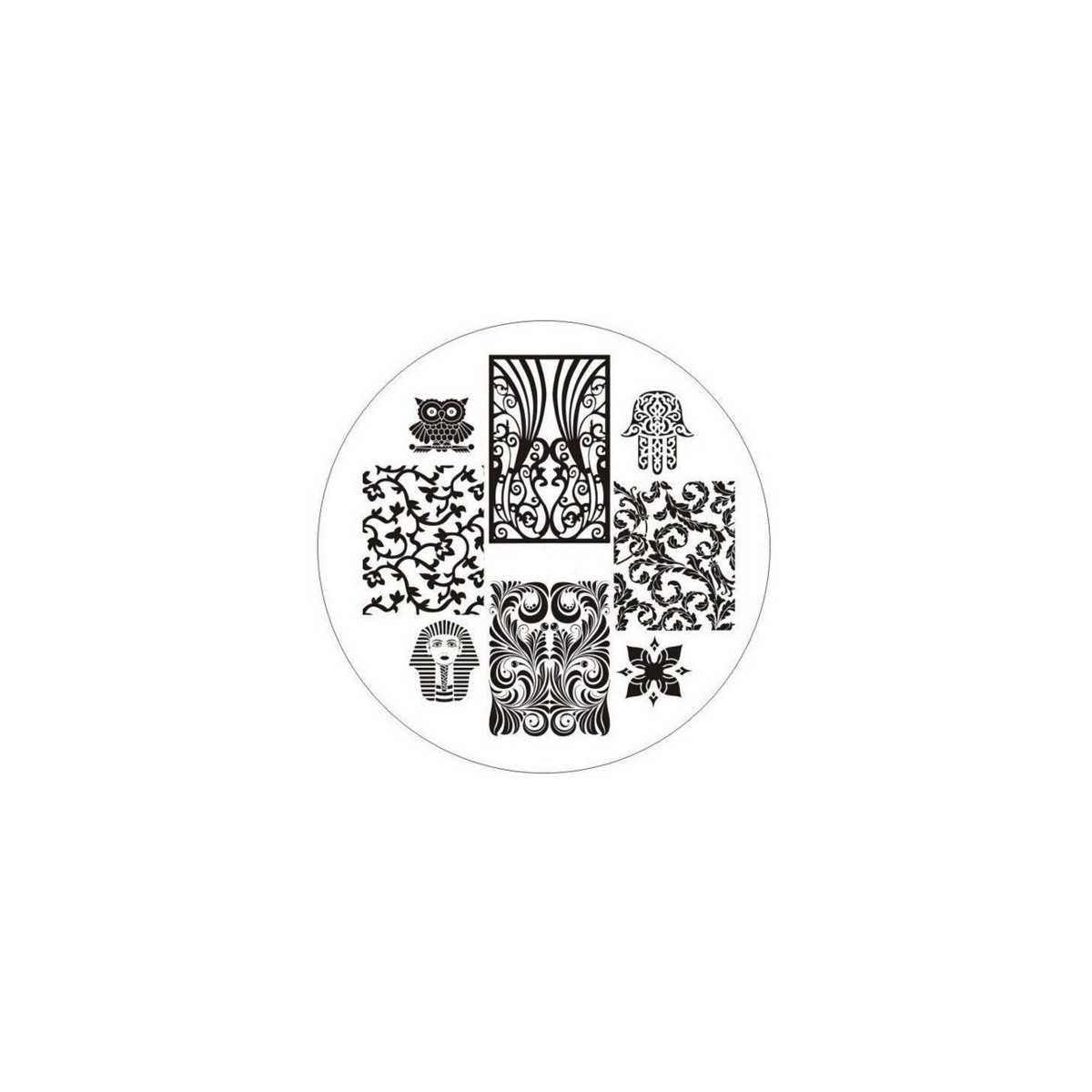 Plaque de Stamping Main de Fatma, Végétation, Arabesque, Pharaon et Hibou https://www.kit-manucure.com/1069-thickbox_default/plaque-de-stamping-main-de-fatma-végétation-arabesque-pharaon-hibou.jpg