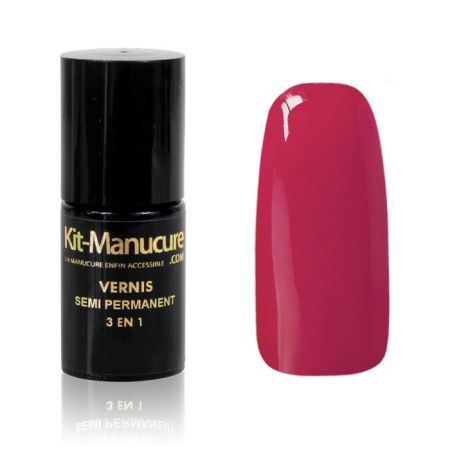 Vernis Semi-Permanent 3 en 1 Rouge Rosé