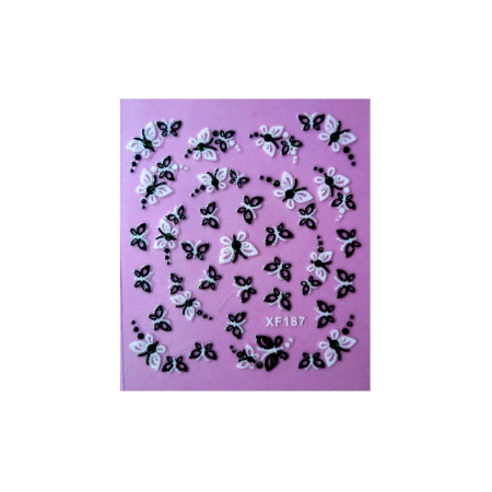 Stickers Papillons - Noir et Blanc