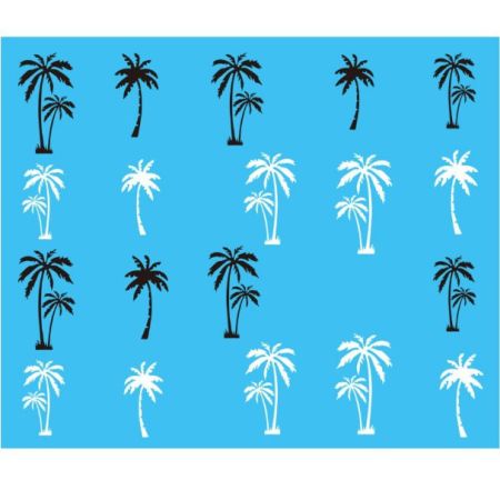 Water Decals Palmiers - Noir et Blanc