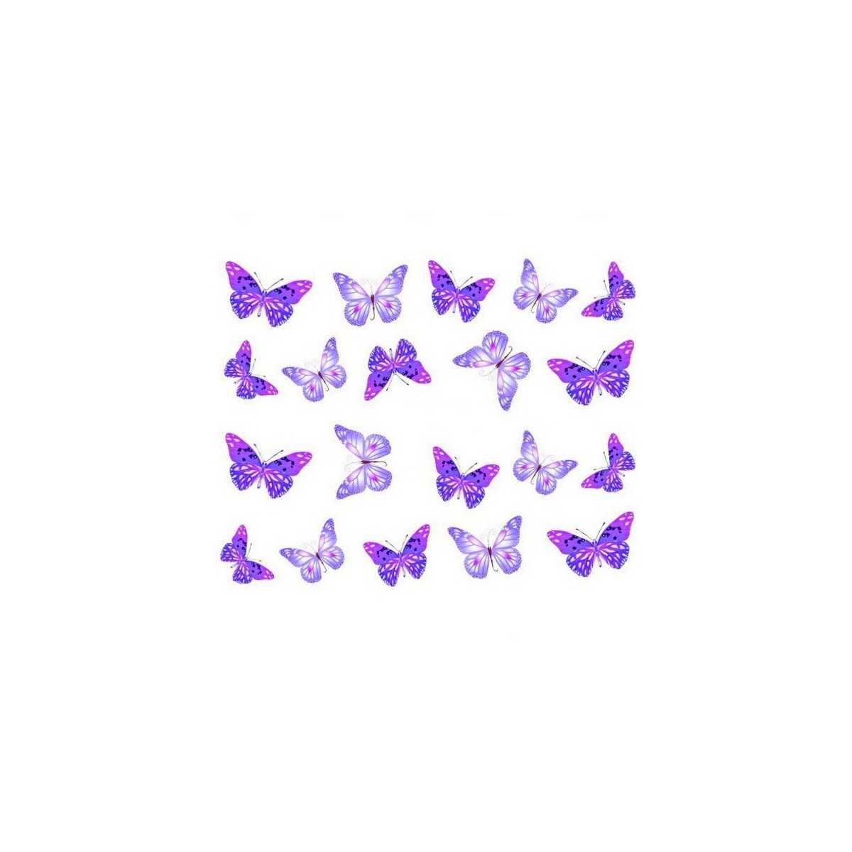 Water Decals Papillons - Violet