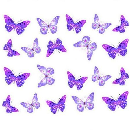 Water Decals Papillons - Violet