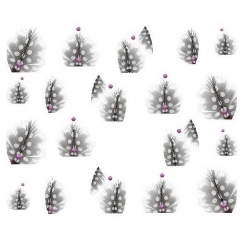 Water Decals Plumes - Noir