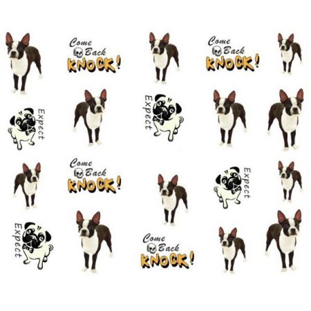 Water Decals Chiens et Bouledogue Français