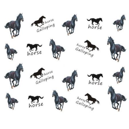 Water Decals Cheval - Noir