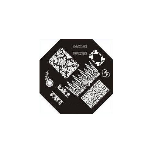 Plaque de Stamping Baroque, Arabesque et Dentelle