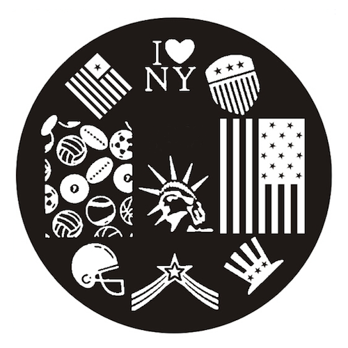 Plaque de Stamping New York, USA et Baseball