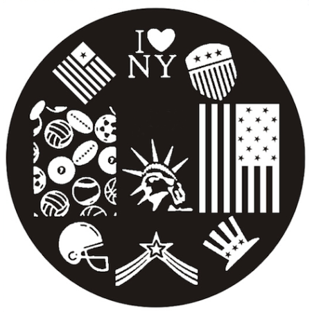 Plaque de Stamping New York, USA et Baseball
