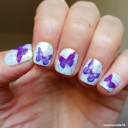 Water Decals Papillons - Violet