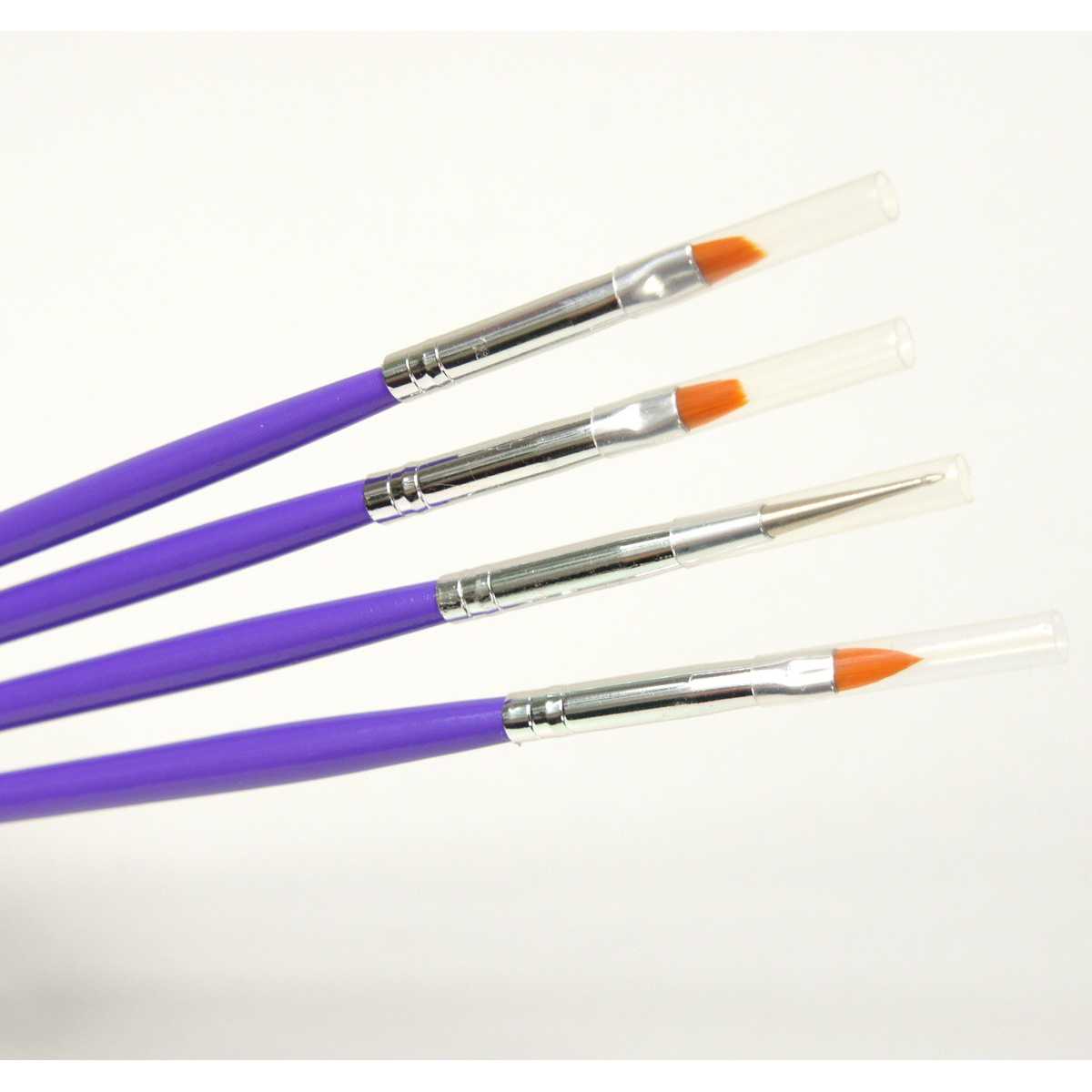 Lot de 3 Pinceaux pour Gel UV et 1 Dotting Tool