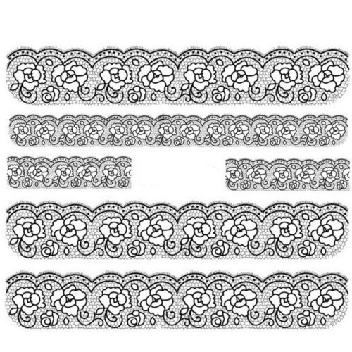 Water Decals Dentelle et Roses