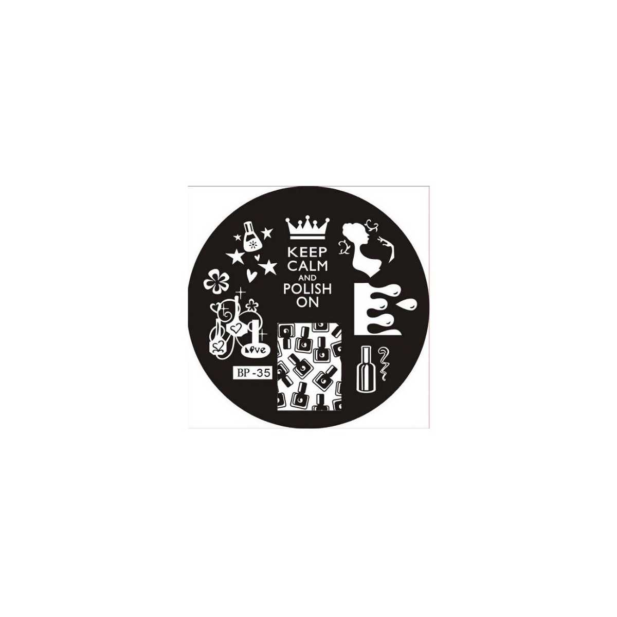 Plaque de Stamping Keep Calm and Polish On et Vernis à Ongles https://www.kit-manucure.com/1800-thickbox_default/plaque-de-stamping-keep-calm-and-polish-on-et-vernis-à-ongles.jpg