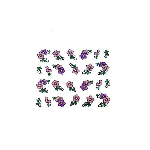 Stickers à Paillettes Fleurs et Végétation -  Rose et Violet