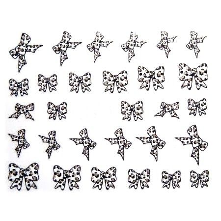 Stickers à Paillettes Nœuds Léopard - Doré