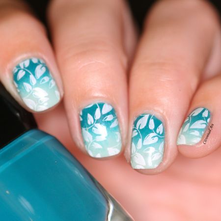 Plaque de Stamping Fleur, Feuillage et Oiseau BC13