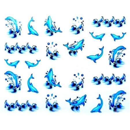 Water Decals Dauphin Bleu