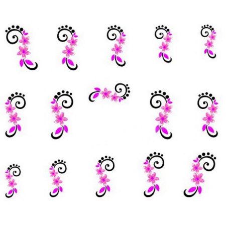 Water Decals Fleurs de Cerisier et Arabesques