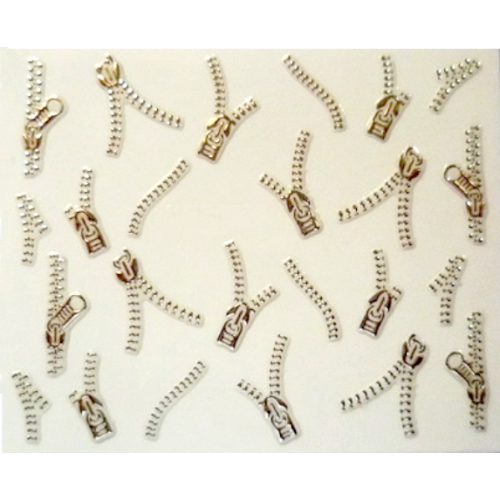 Stickers Zip fermeture éclair - Argent