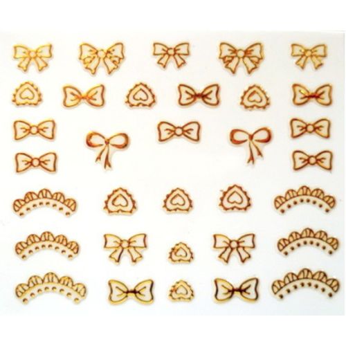 Stickers Nœuds Assortis - Dorés
