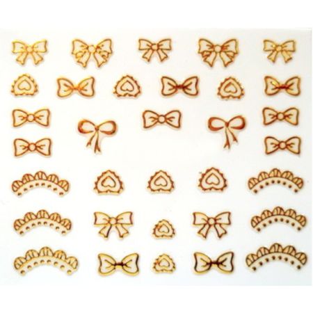 Stickers Nœuds Assortis - Dorés