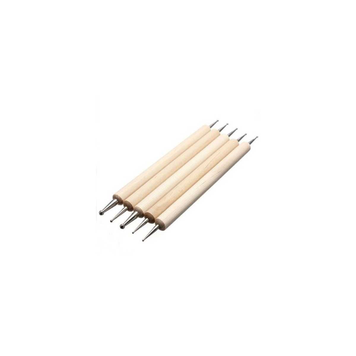 Lot de 5 Dotting Tools en Bois