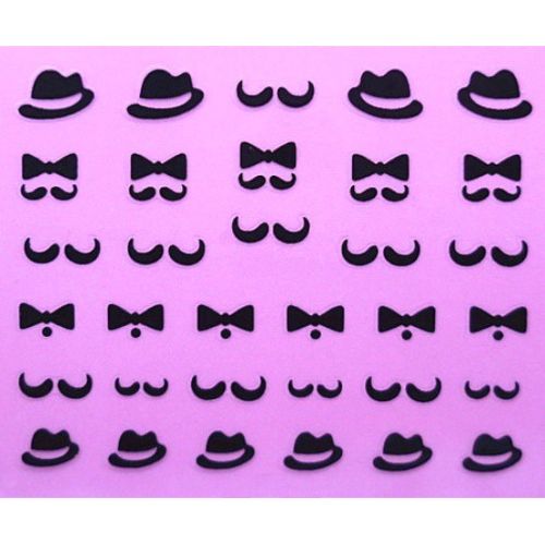 Stickers Moustache et Noeud Papillon