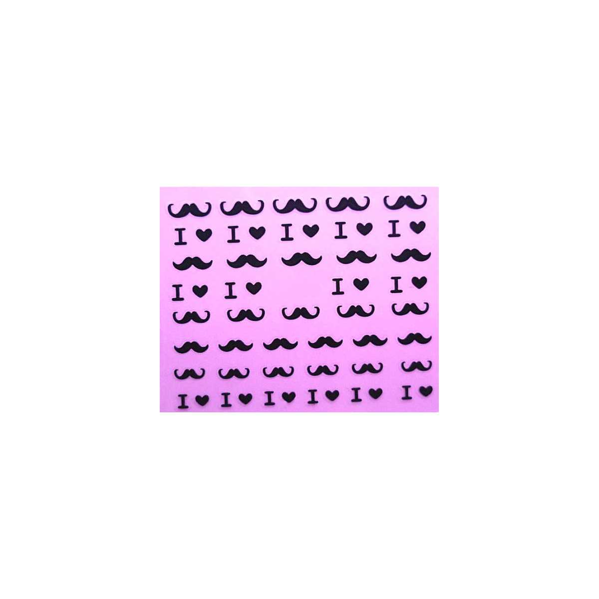 Stickers Ongles I Love Moustache