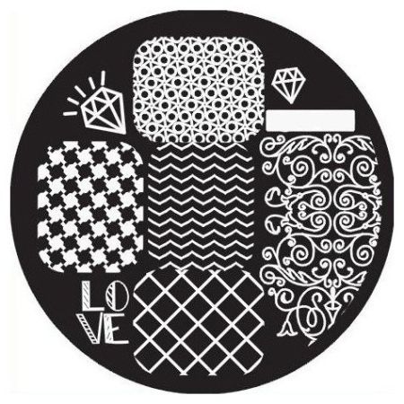 Plaque de Stamping Love, Diamant et Motifs intégraux