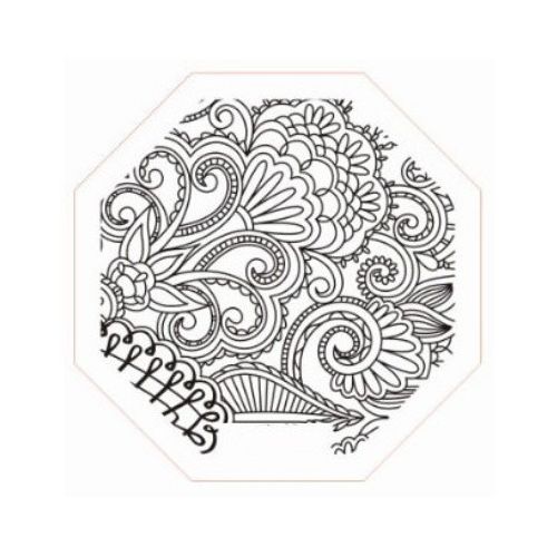 Plaque de Stamping motifs Arabesque et Végétation