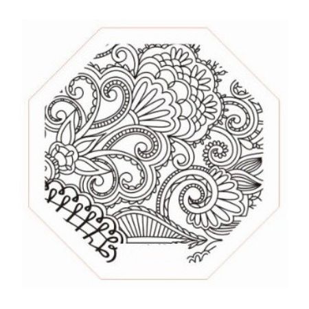 Plaque de Stamping motifs Arabesque et Végétation
