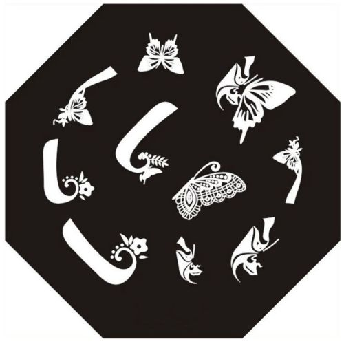 Plaque de Stamping Papillon Motifs Assortis