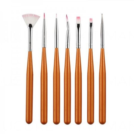 Set de 7 pinceaux manucure et Nail Art