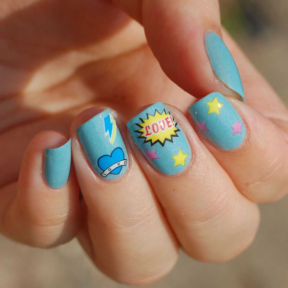 Water Decals Cartoon Yes Love Bang Hello