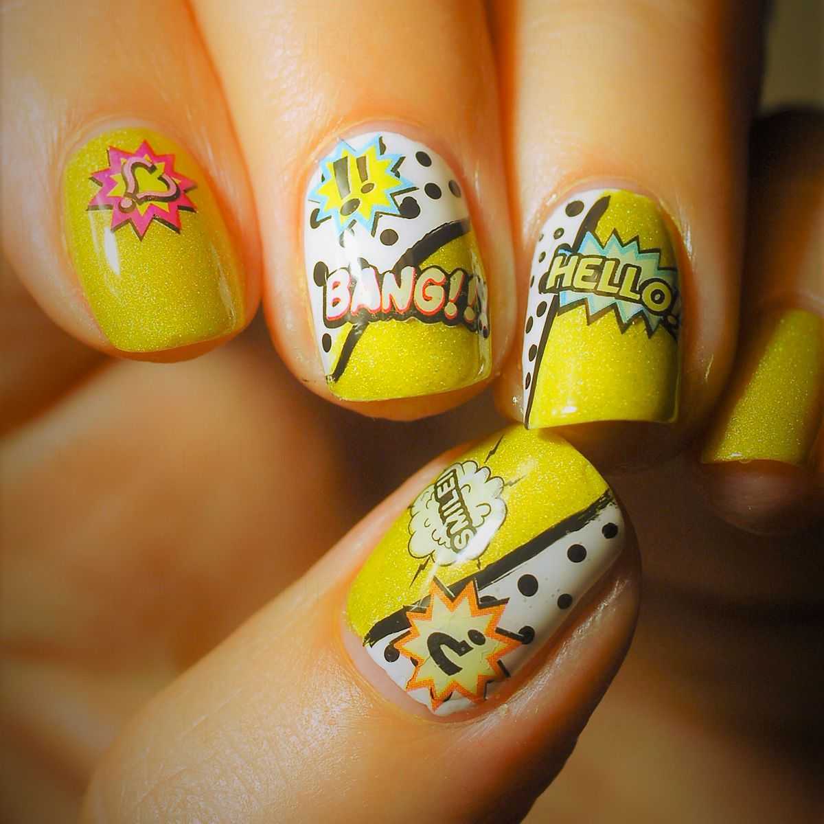 Water Decals Cartoon Yes Love Bang Hello