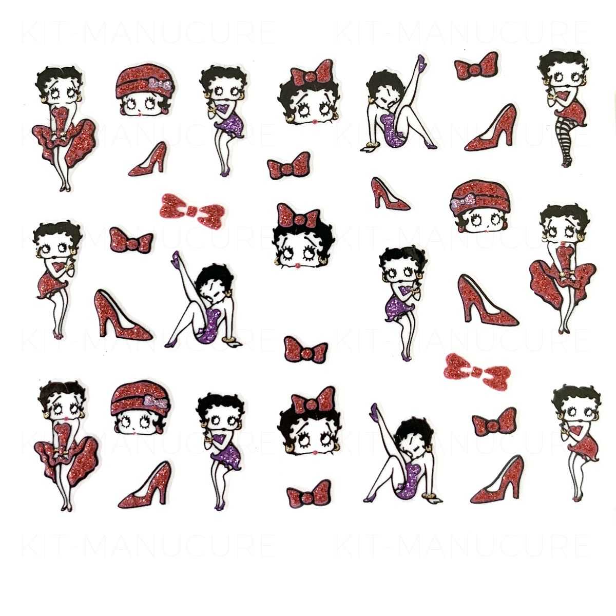 Stickers Betty Boop à Paillettes