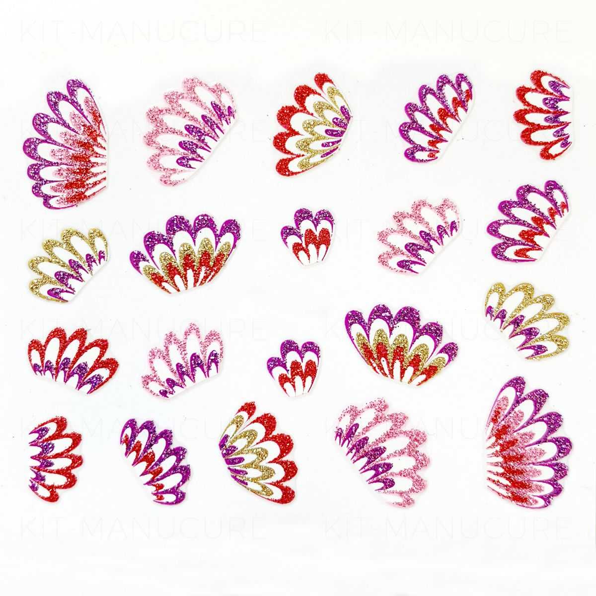 Stickers à Paillettes Water Marble - Or,...