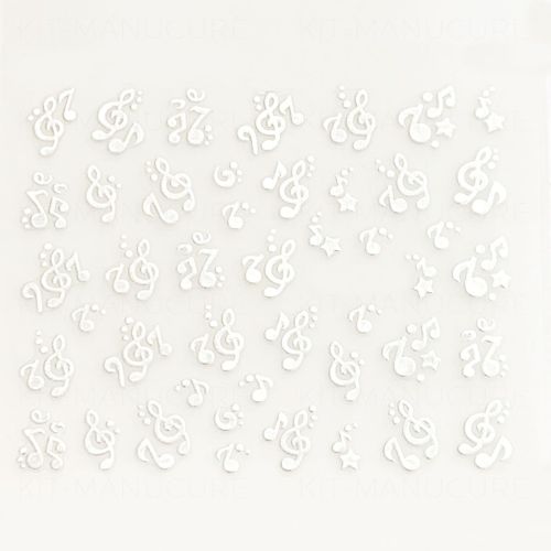 Stickers Notes de Musique - Argent