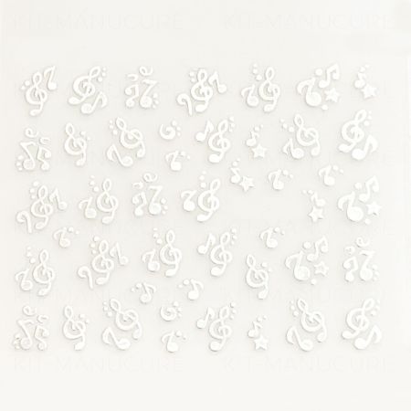 Stickers Notes de Musique - Argent