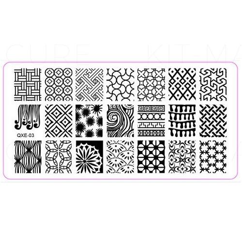Plaque de Stamping Nail Art fleurs, années 70 et Motifs...