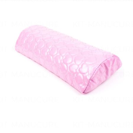 Repose Main Simili Cuir - Rose avec Coeurs