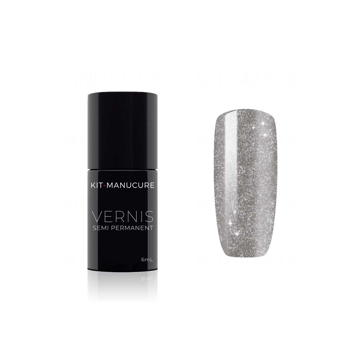 Vernis Semi-Permanent Gris Irisé