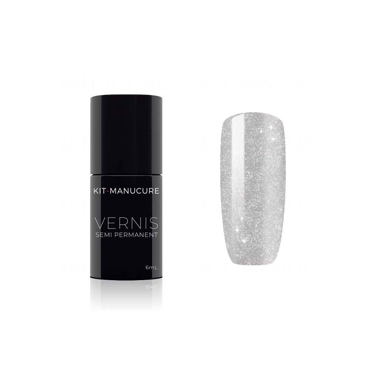 Vernis Semi-Permanent Argent Irisé