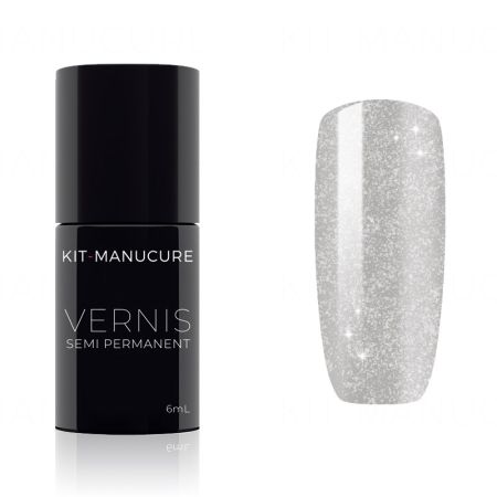 Vernis Semi-Permanent Argent Irisé