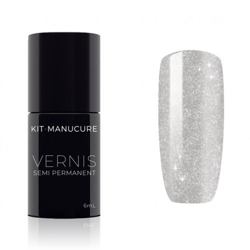 Vernis Semi-Permanent Gris Taupe Irisé