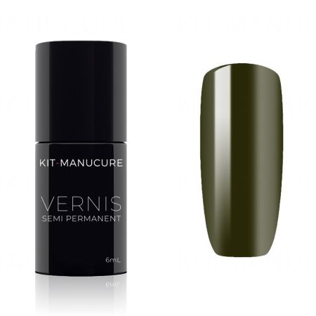Vernis Semi-Permanent Vert Kaki Foncé